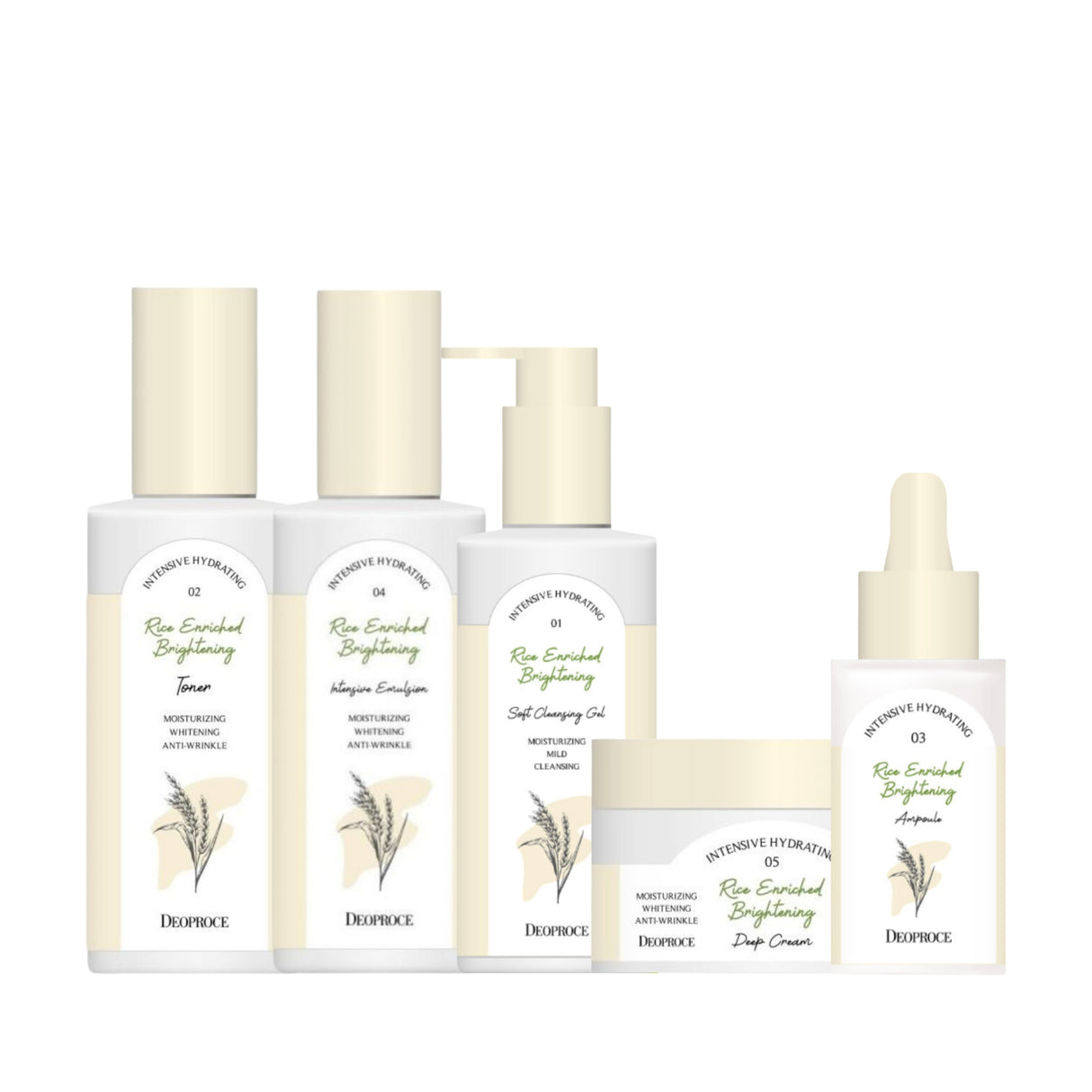 DEOPROCE - Rice Enriched Brightening Full Set