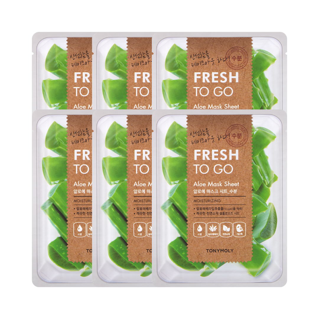 TONYMOLY - Fresh To Go Aloe Mask Sheet 5+1