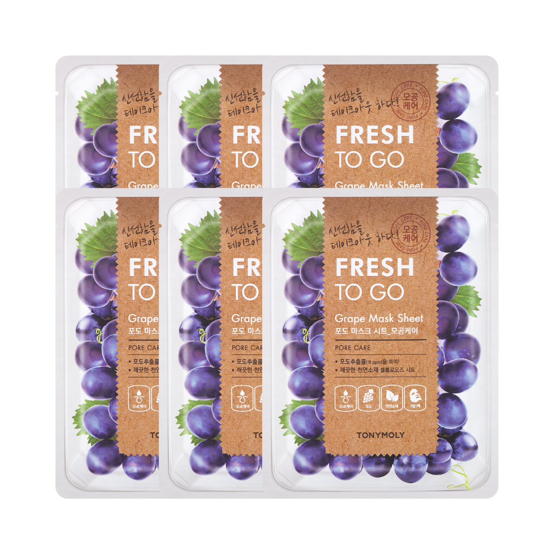 TONYMOLY - Fresh To Go Grape Mask Sheet 5+1