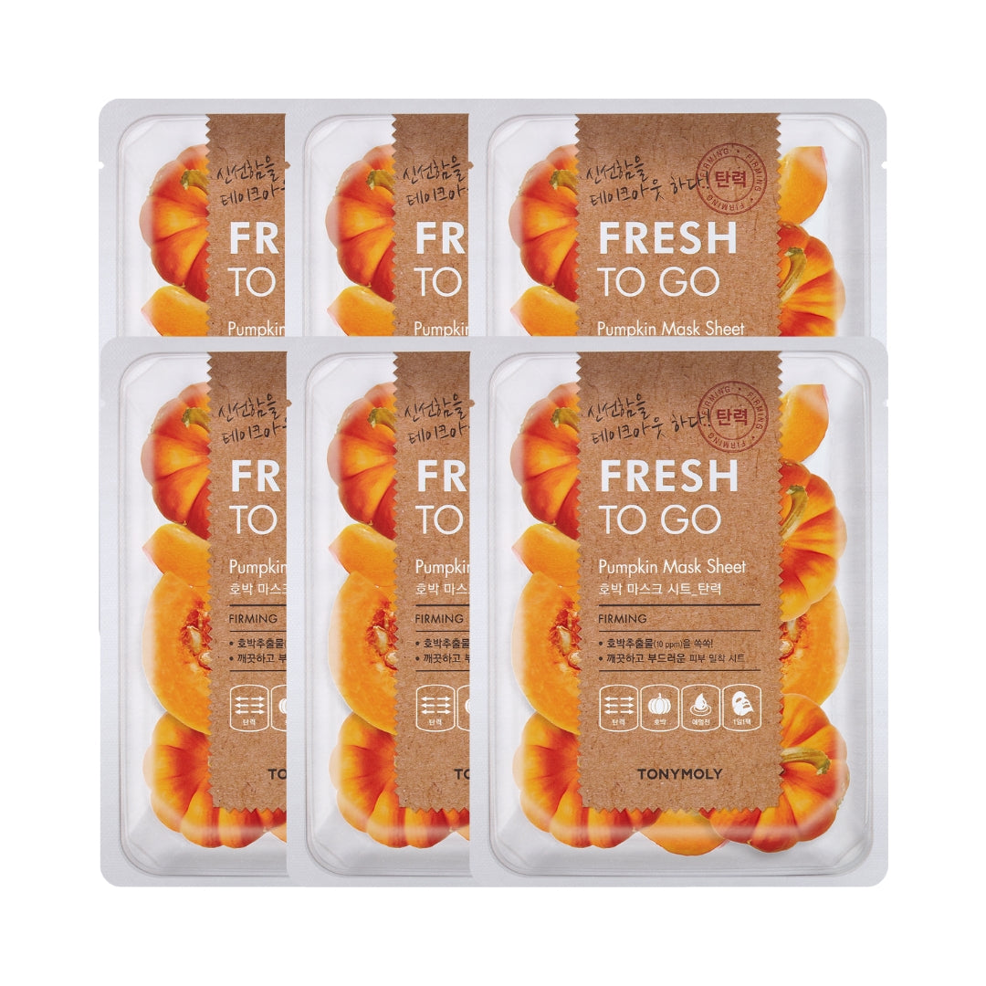 TONYMOLY – Fresh To Go Pumpkin Mask Set 5+1