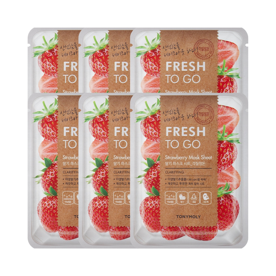 TONYMOLY – Fresh To Go Strawberry Mask Set 5+1