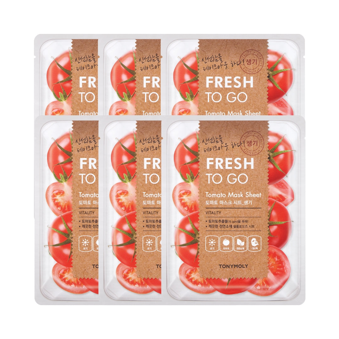 TONYMOLY – Fresh To Go Tomato Mask Set 5+1