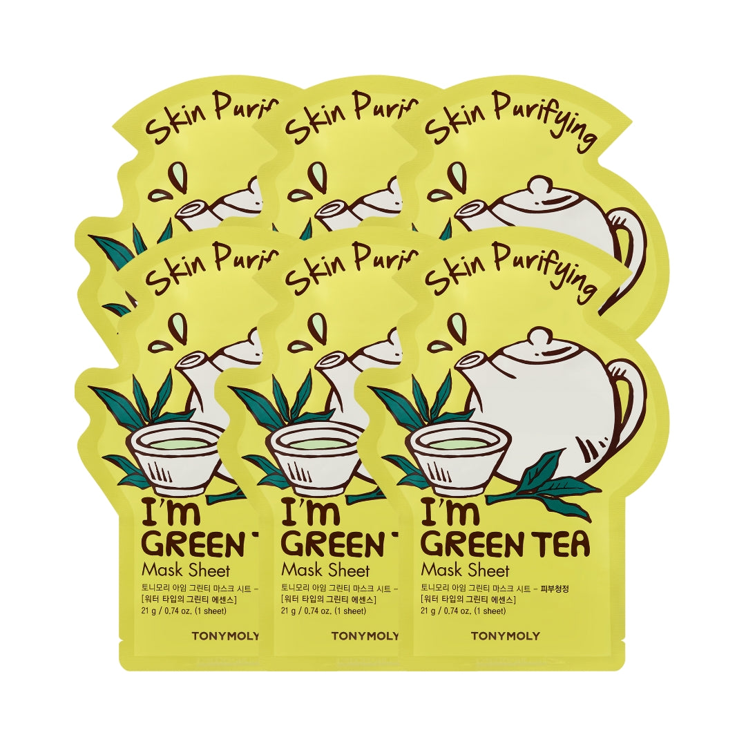 TONYMOLY - I'm Green Tea Mask Sheet 5+1