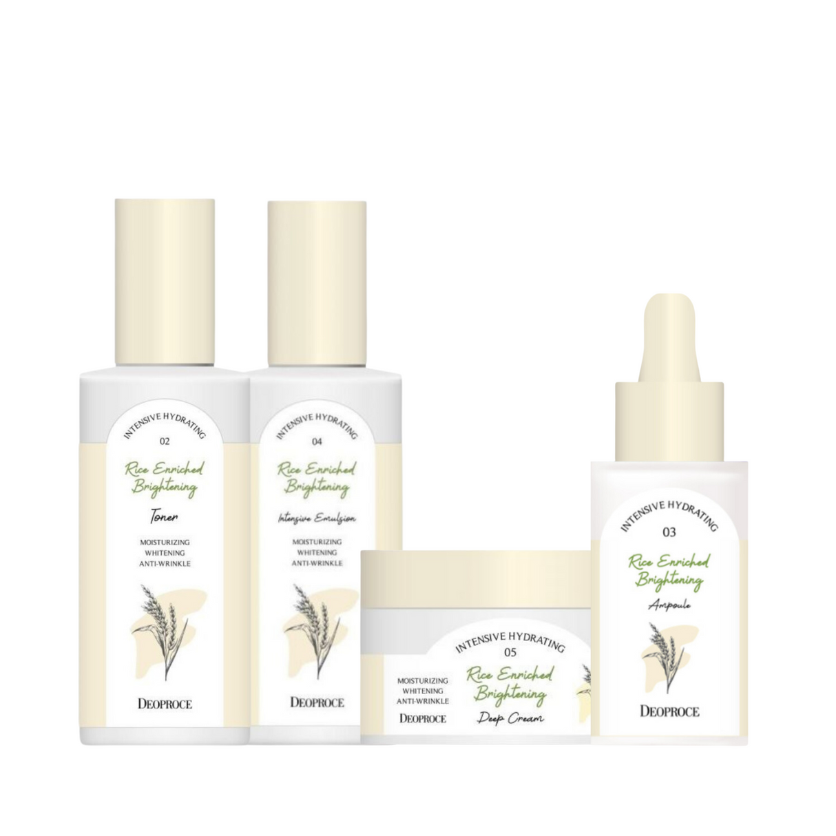 DEOPROCE - Rice Enriched Brightening Essence Set