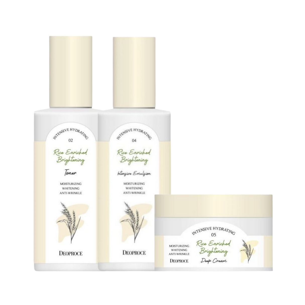 DEOPROCE - Rice Enriched Brightening Set 1