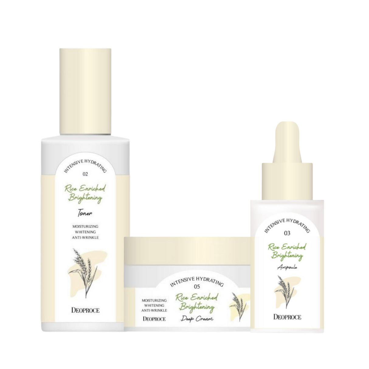 DEOPROCE - Rice Enriched Brightening Set 2